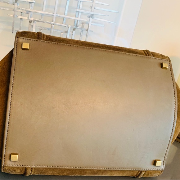 CÉLINE, A Dark Green Medium Phantom Tote bag. - Picture 6 of 8